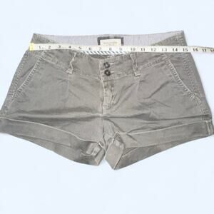 Vintage Y2K size 4 short mini shorts Abercrombie & Fitch grey low rise shorts